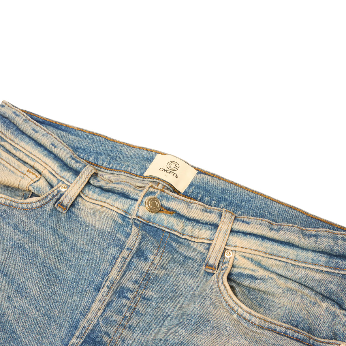 CNCPTS Splatter Denim Pant (Washed Indigo)