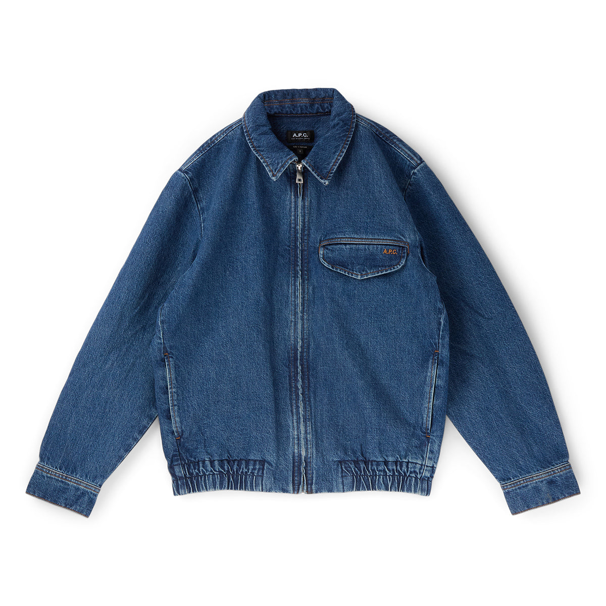 A.P.C. Blouson Fabrizio Zippe (Washed indigo)