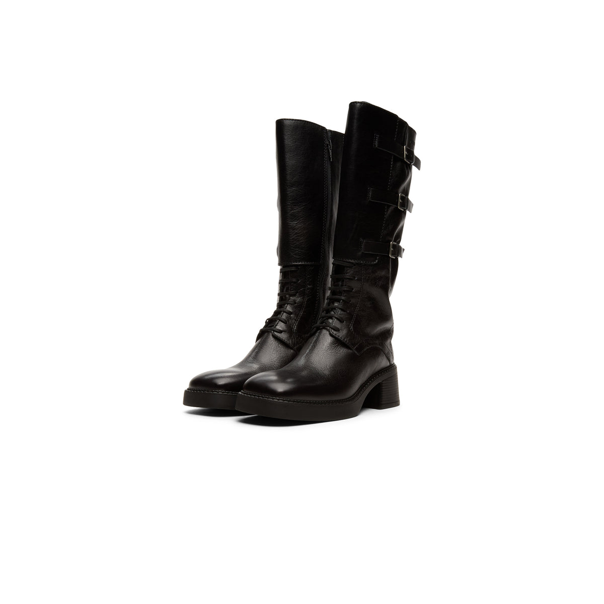 Miista Sigrid Black Tall Boots (Black)