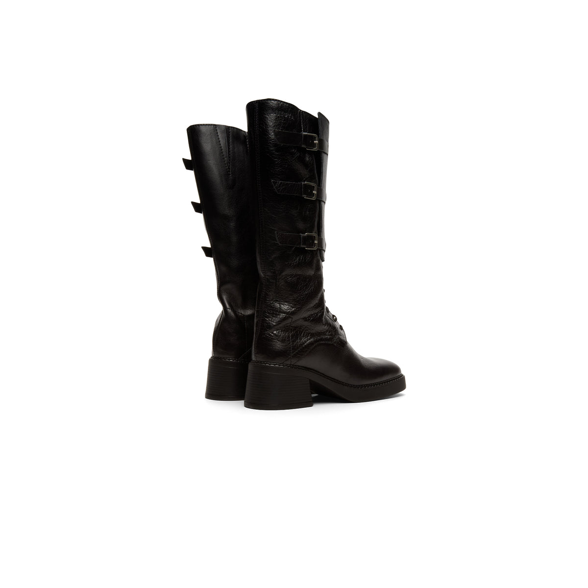 Miista Sigrid Black Tall Boots (Black)