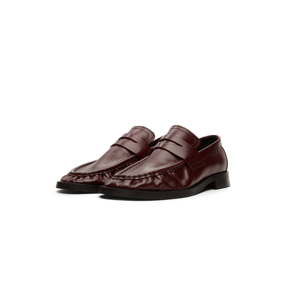 Miista Zita Burgundy Moccasin Loafers (Burgundy)