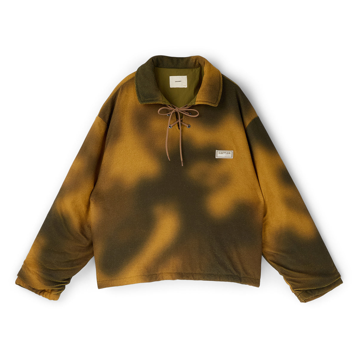 CARNAN Pattern Fleece Rugby Polo (Yellow Ochre)