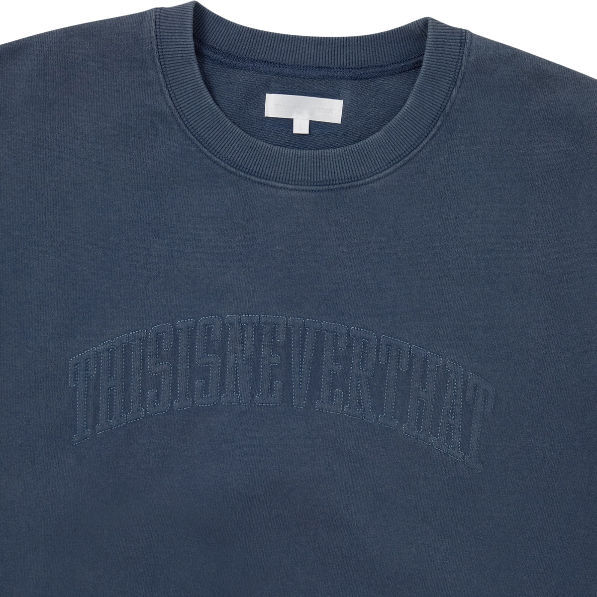 thisisneverthat Faded Arch-Logo Crewneck (Deep Water)