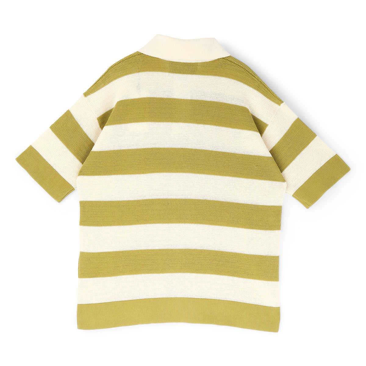 AMI Paris Short Sleeves Polo With AMI De Couer Patch (Blanc creme/Matcha)