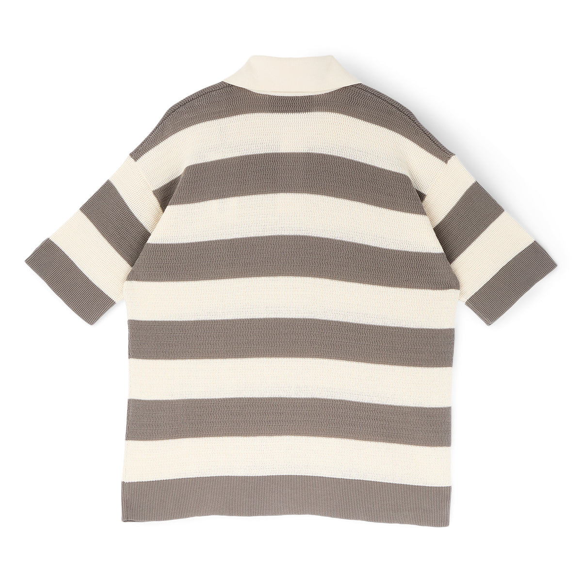 AMI Paris Short Sleeves Polo With AMI De Couer Patch (Blanc creme/Carbone)