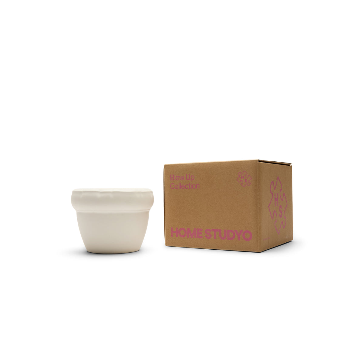 Home Studyo Small Planter 'LOUIS' Matte (Bone)