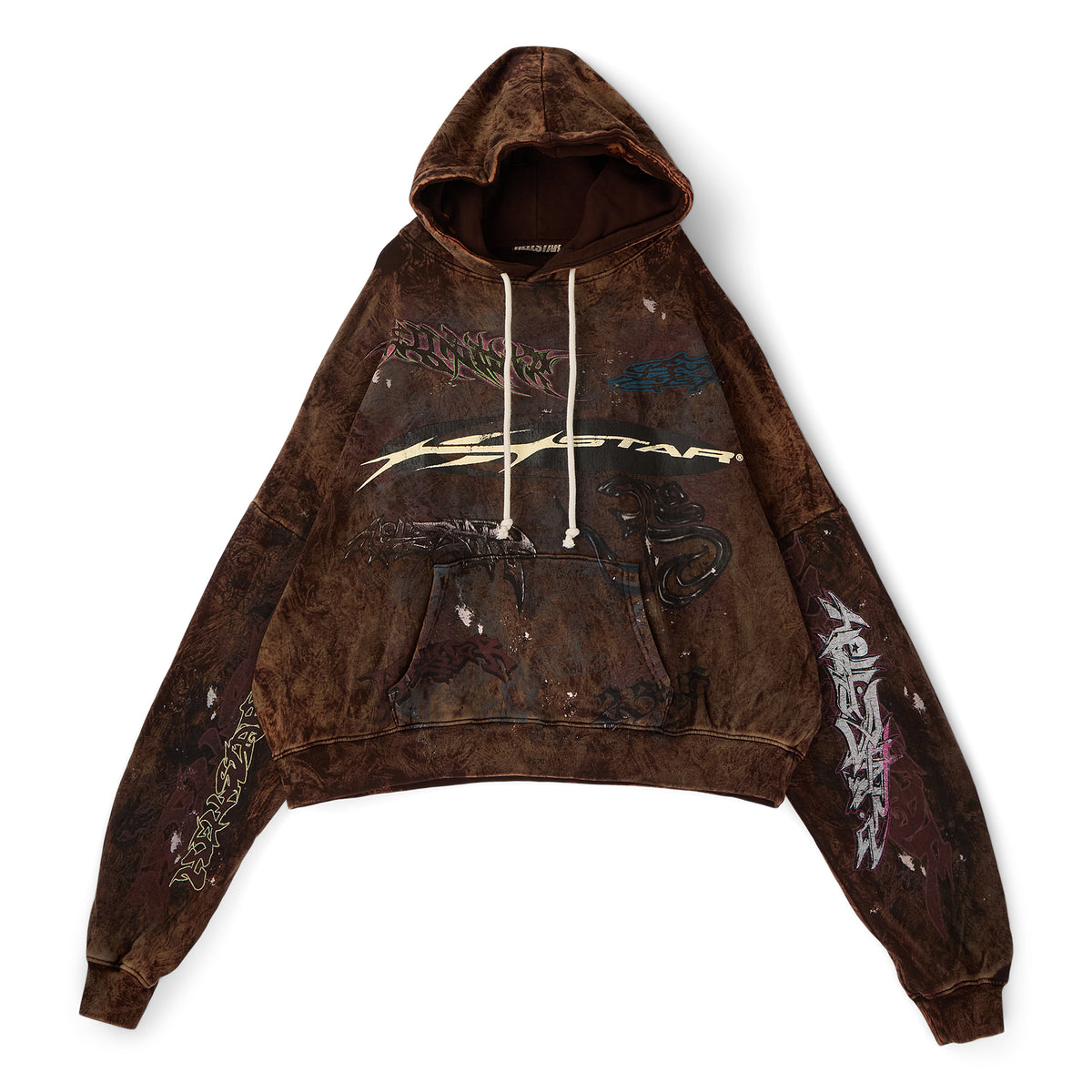 Hellstar H-Star Graffiti Hoodie (Brown)