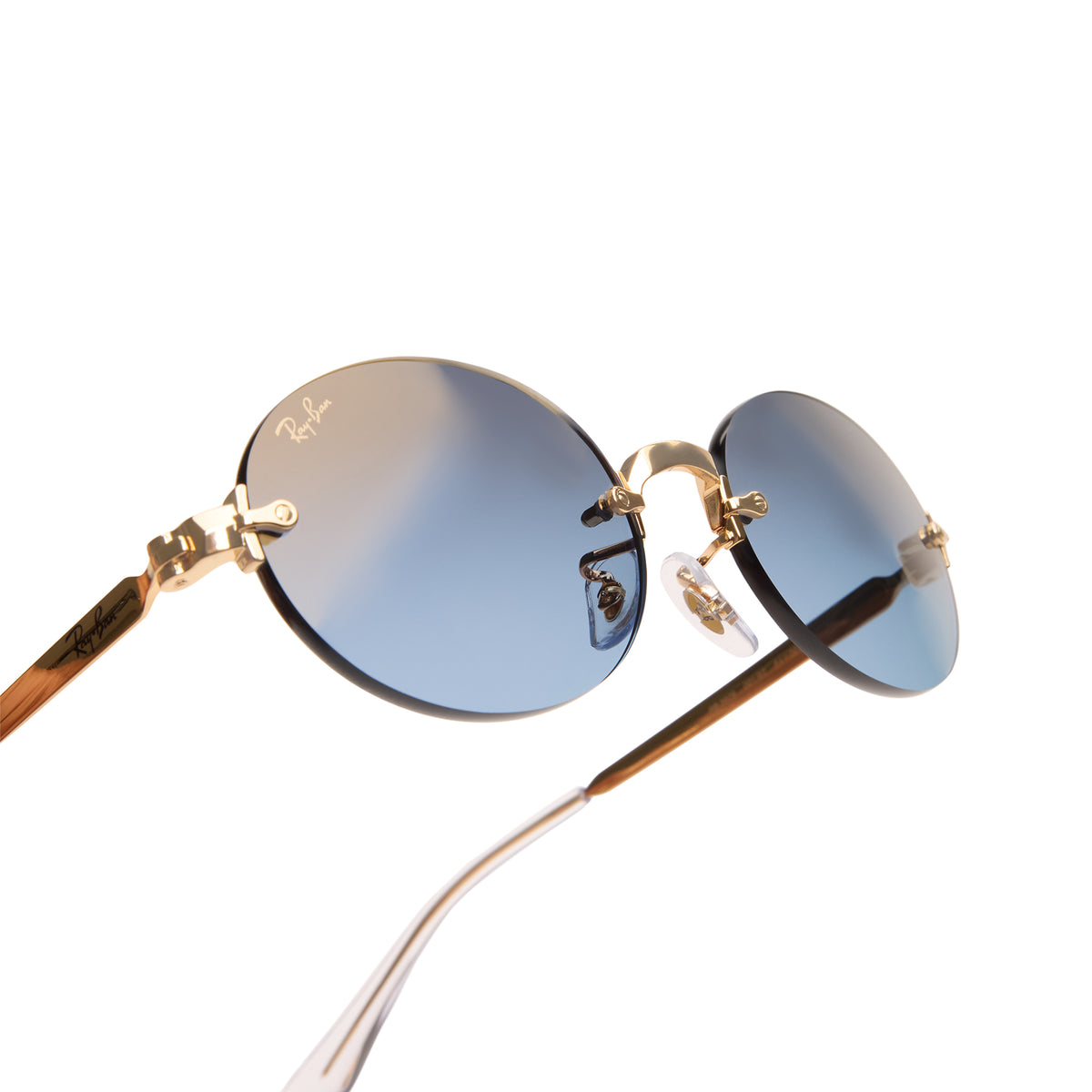 Ray Ban x A$AP Rocky Rimless (Gold/Blue Gardient Dark Gray)
