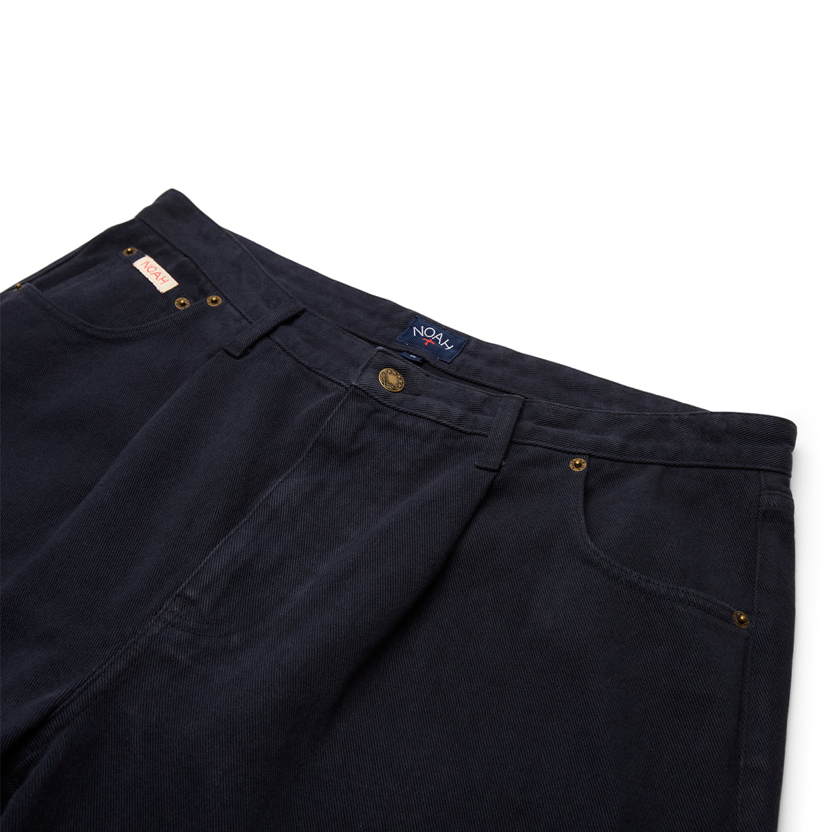 Noah Brushed Back Pleated Jeans (Dark navy)