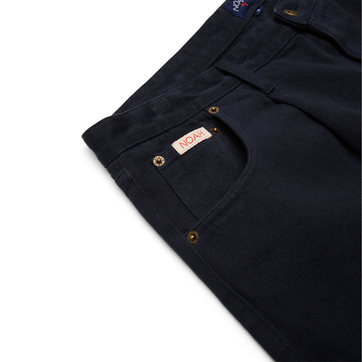 Noah Brushed Back Pleated Jeans (Dark navy)