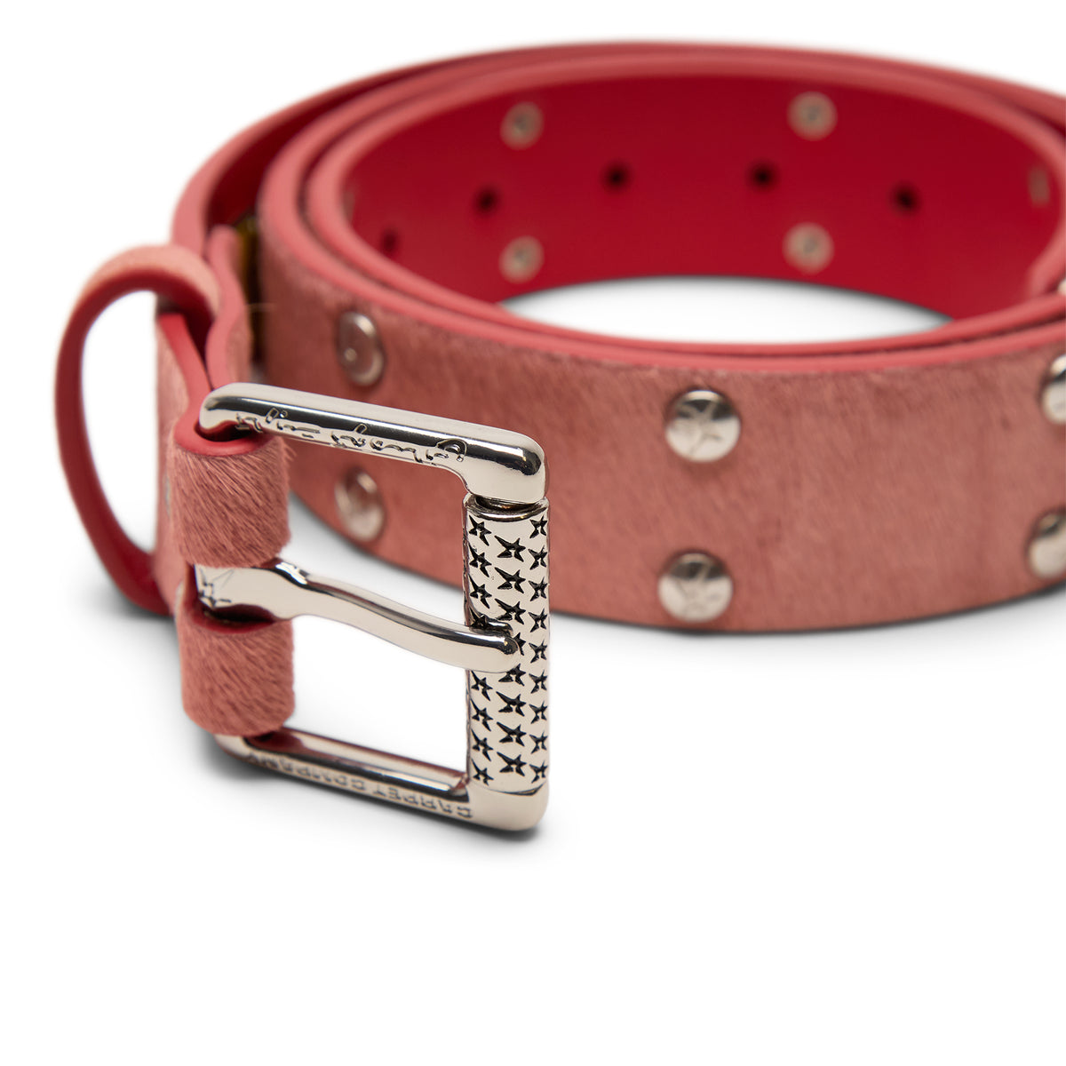 Carpet Company Pony Hair Studded Belt (Pony)