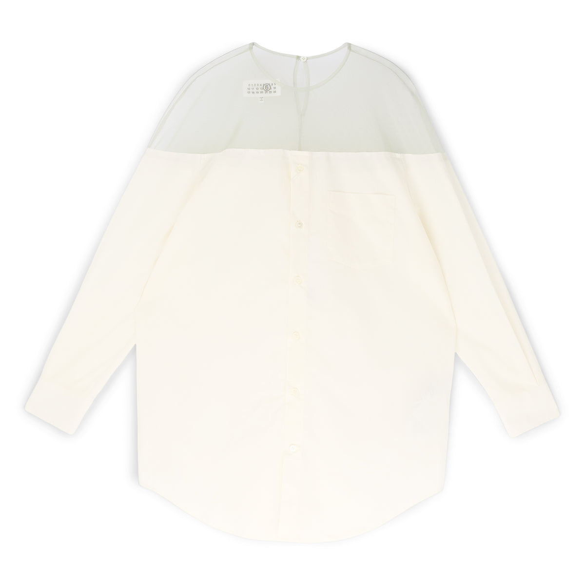 MM6 Maison Margiela Long-Sleeved Shirt (Off White)