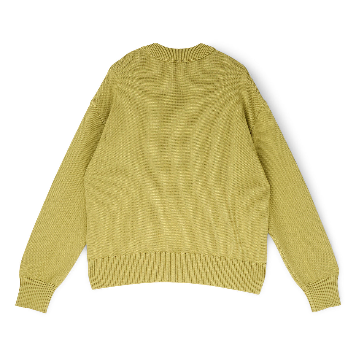 AMI Paris Crewneck Sweater With Contrasted AMI De Couer (Matcha/Ecru)
