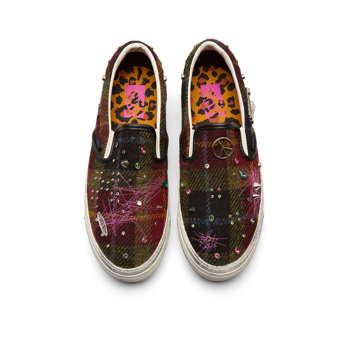 Vans LX Classic Slip On 98 Harris Tweed (Harris Tweed Red/Multi)
