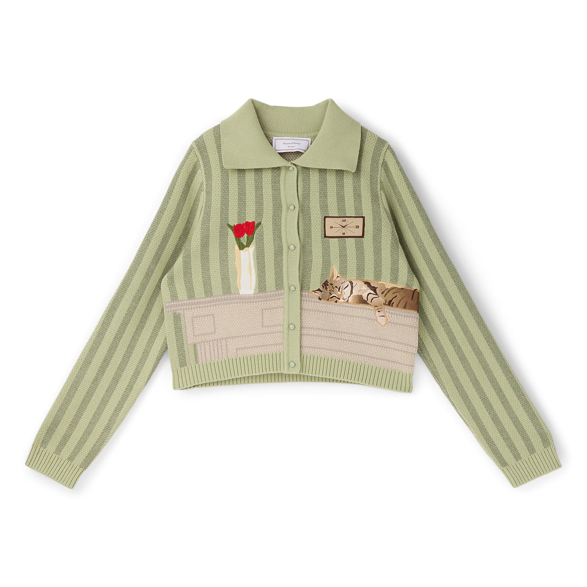 House of Sunny THE SLEEPY CAT CARDIGAN (Matcha)